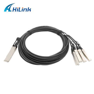 كبل نحاسي سلبي FCC DAC 56 جيجابت في الثانية PAM4 1M 2M 3M QSFP56 إلى 4X50G SFP56